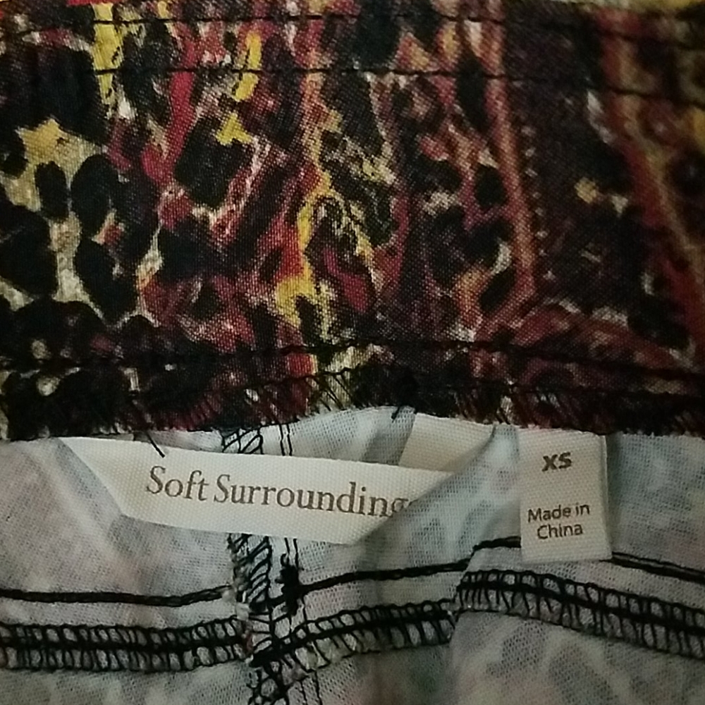 Soft Surroundings Animal Print Pants XS - Picture 9 of 13